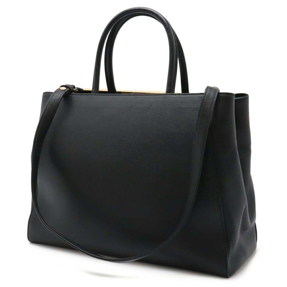 FENDI 2JOURS Handbag/Shoulder Bag, Leather, Black, 8BH250 - Picture 3 of 9